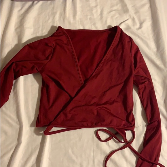amazon Tops - NWOT wrap long sleeve shirt